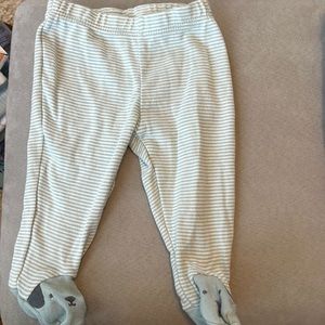2 Carters 3 month pants, 1 has footies